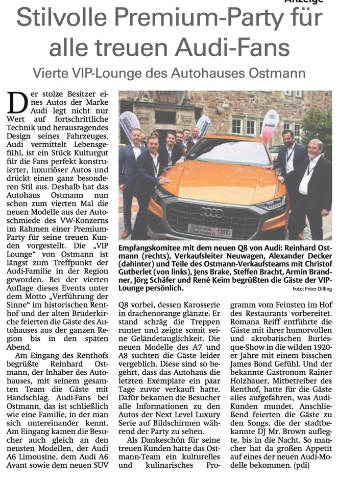 Autohaus Ostmann Show HNA, 19.09.2018