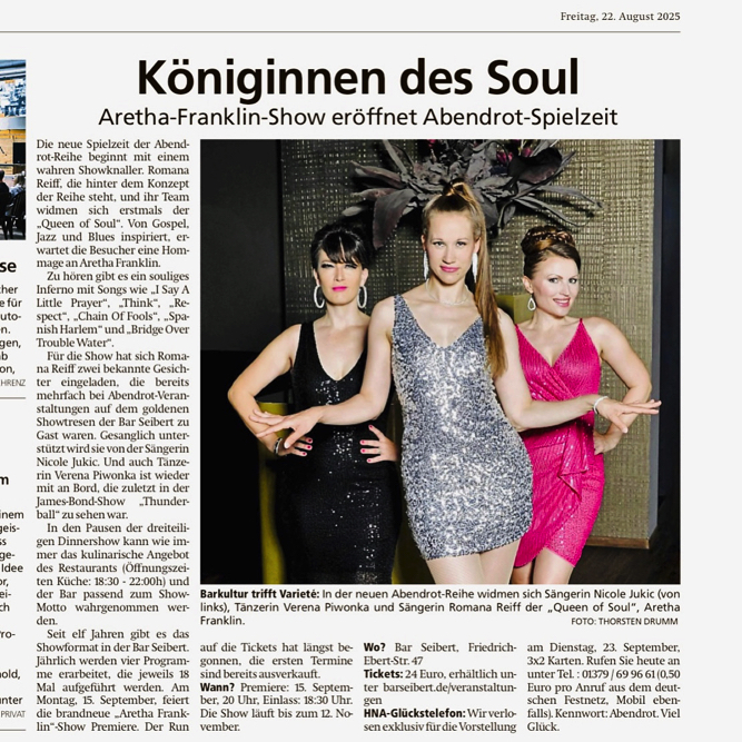HNA, 22.08.2025 Aretha-Show-Premier 